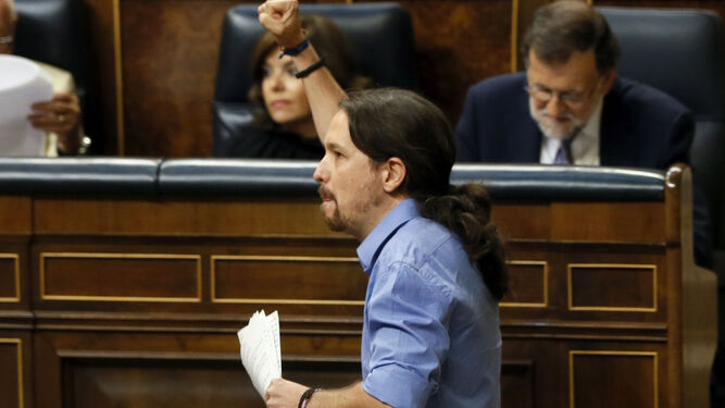 Pablo Iglesias, en el Congreso de los Diputados.